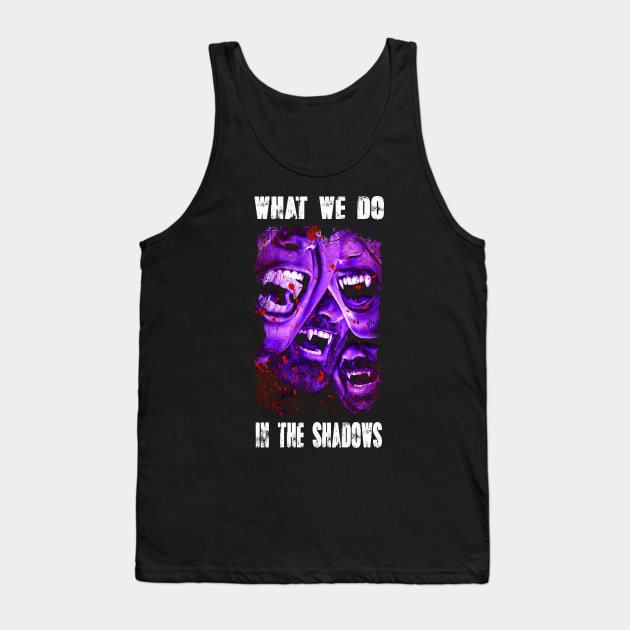 Retro Art What We Do Tank Top by Black Demon Bear